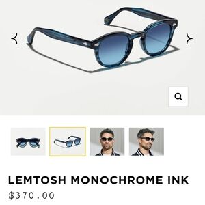 MOSCOT Lemtosh Monochrome Ink Sunglasses